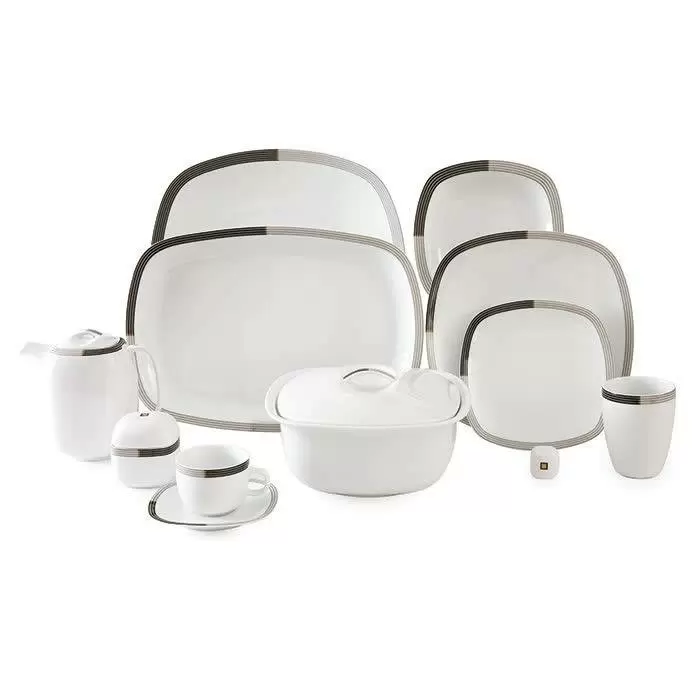 سرویس 98 پارچه چینی زرین-کواترو(مربع)-12 نفره-وگاس اورینت -درجه عالی